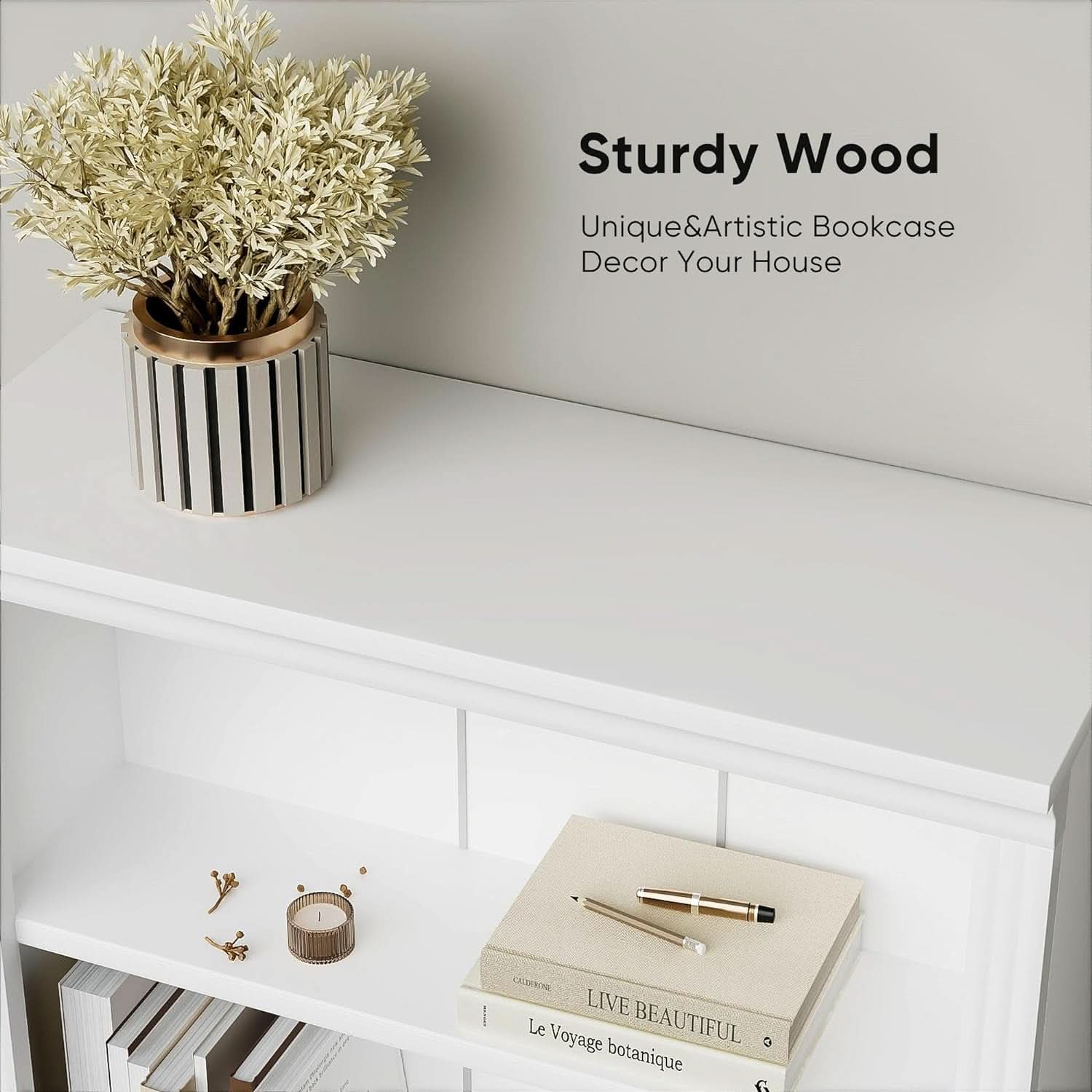 White 72 Inch Tall Bookcase For Living Room Storage