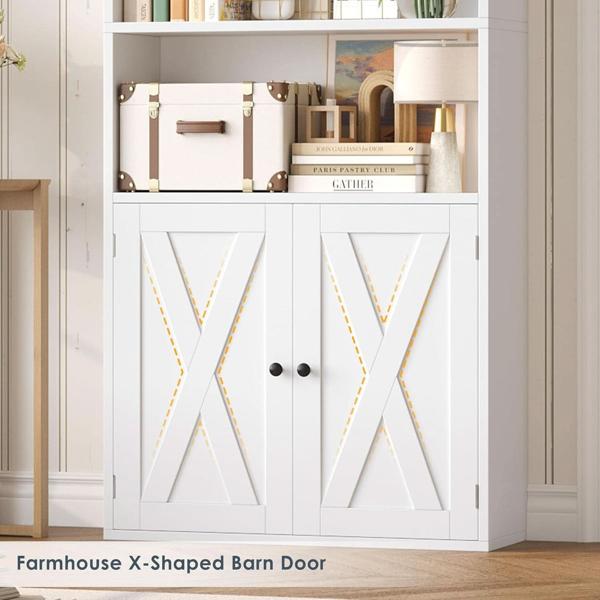 White 82 Inch Tall Bookcase Sturdy Elegant Contemporary