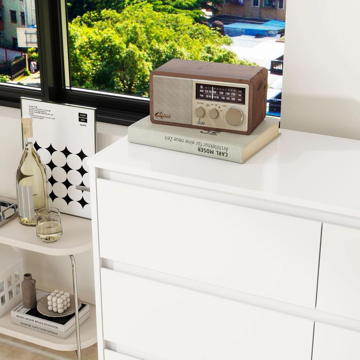White 9 Drawer Dresser With Large Storage Capacity For Bedroom