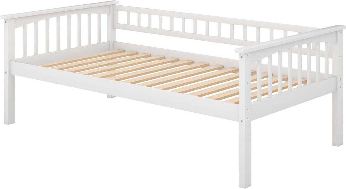 White Convertible Wood Twin Over Twin Bunk Bed With Storage Drawers