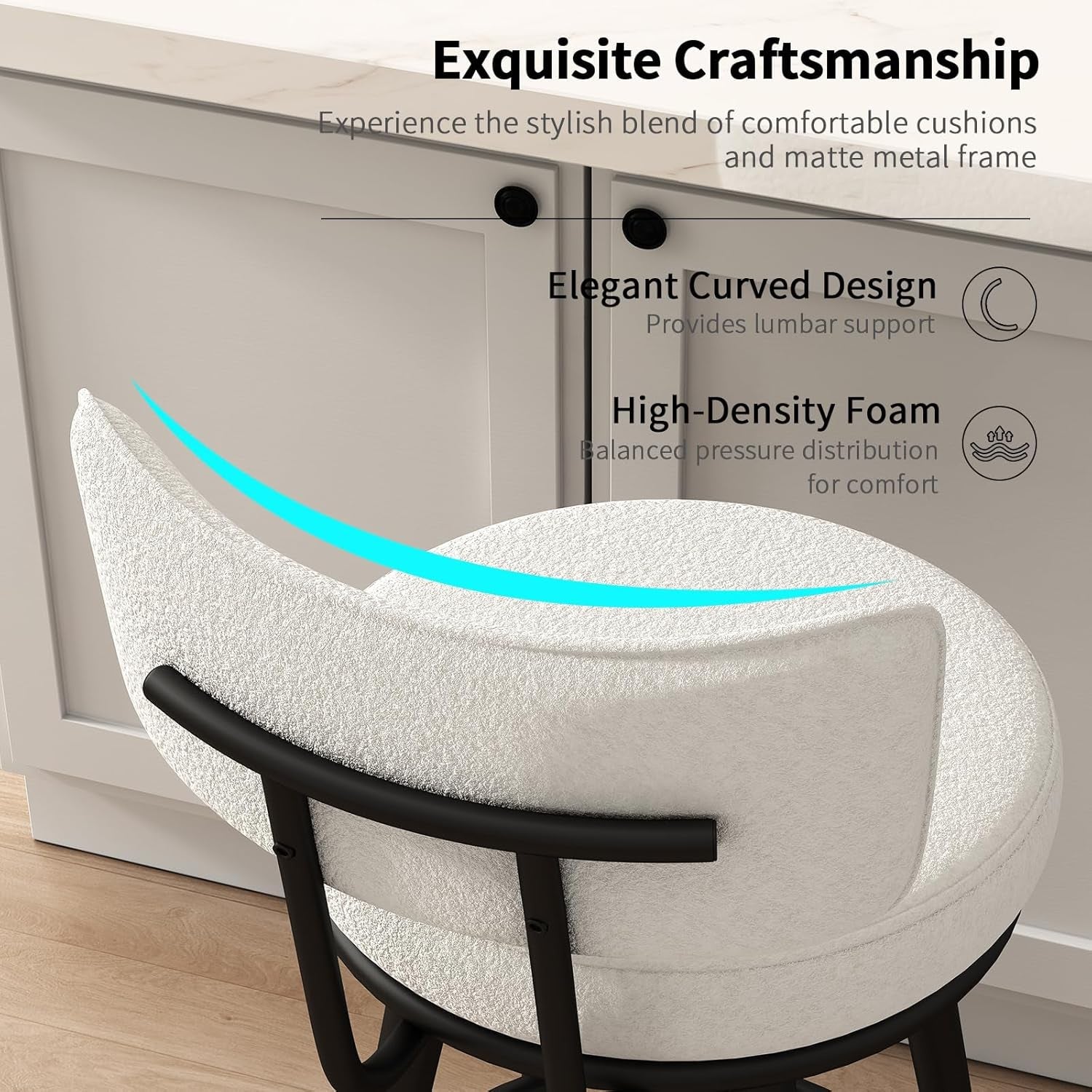 White Counter Height Bar Stools With Back Set Of Four