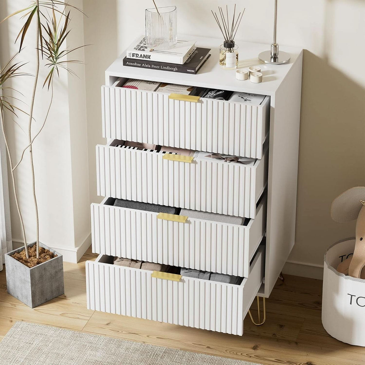 White Dresser With Gold Pulls Contemporary Furniture