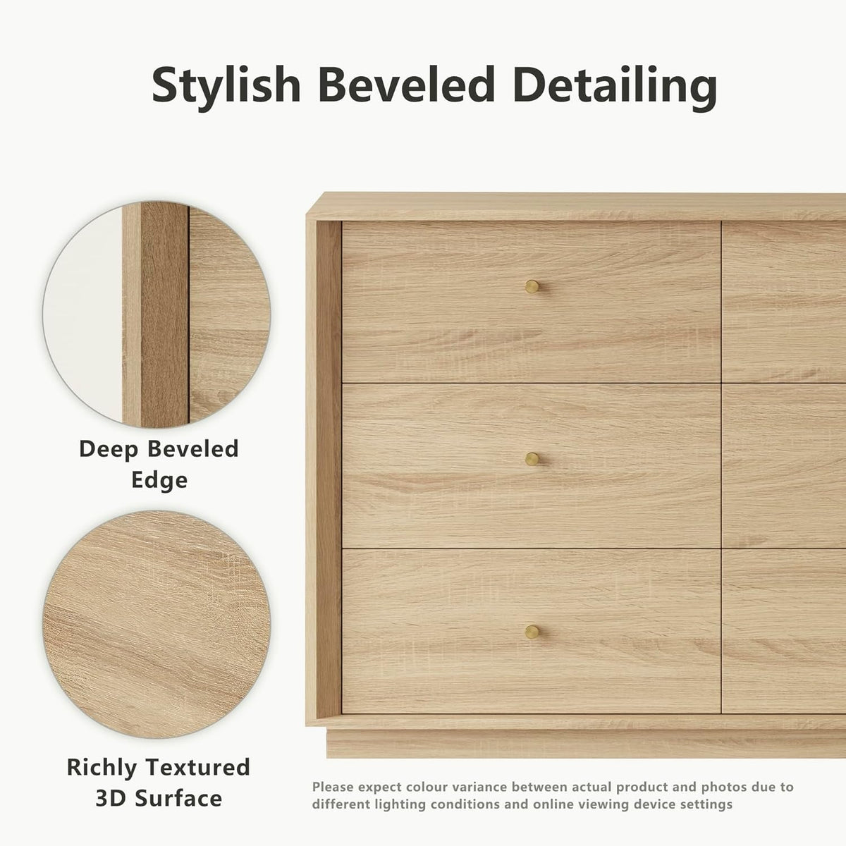 White Oak Architecturally Designed Dresser With Six Drawers