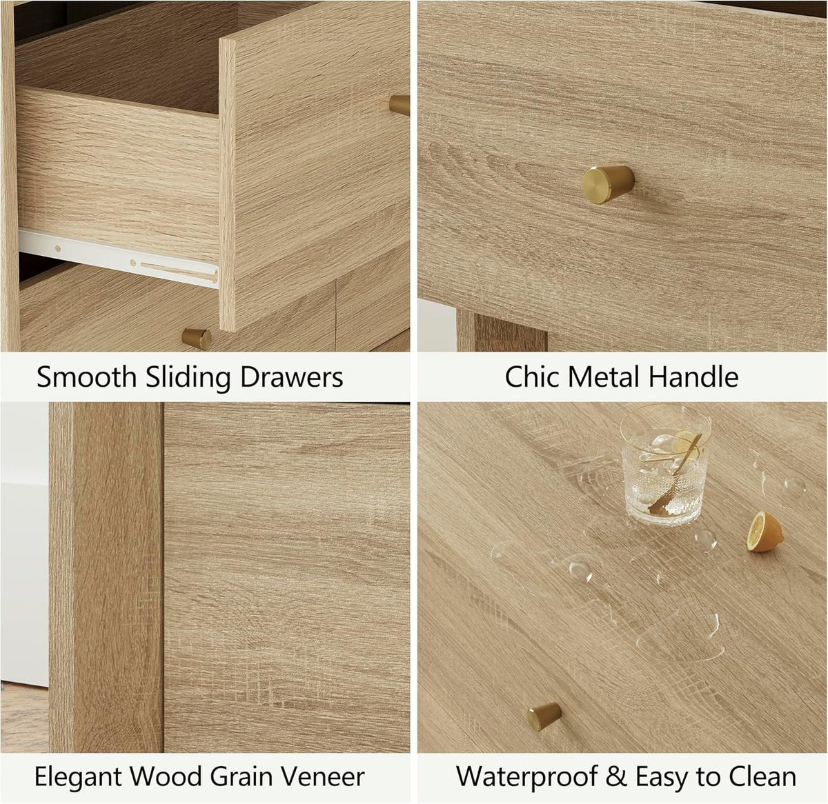 White Oak Architecturally Designed Dresser With Six Drawers