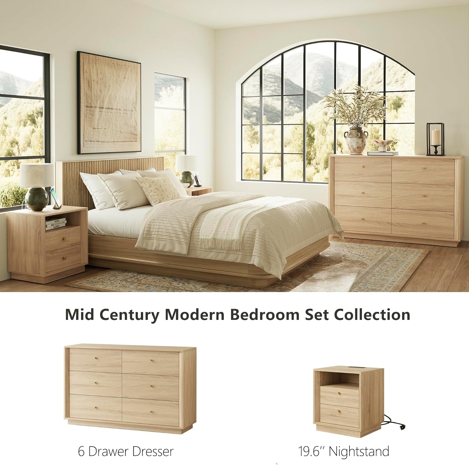 White Oak Architecturally Designed Dresser With Six Drawers