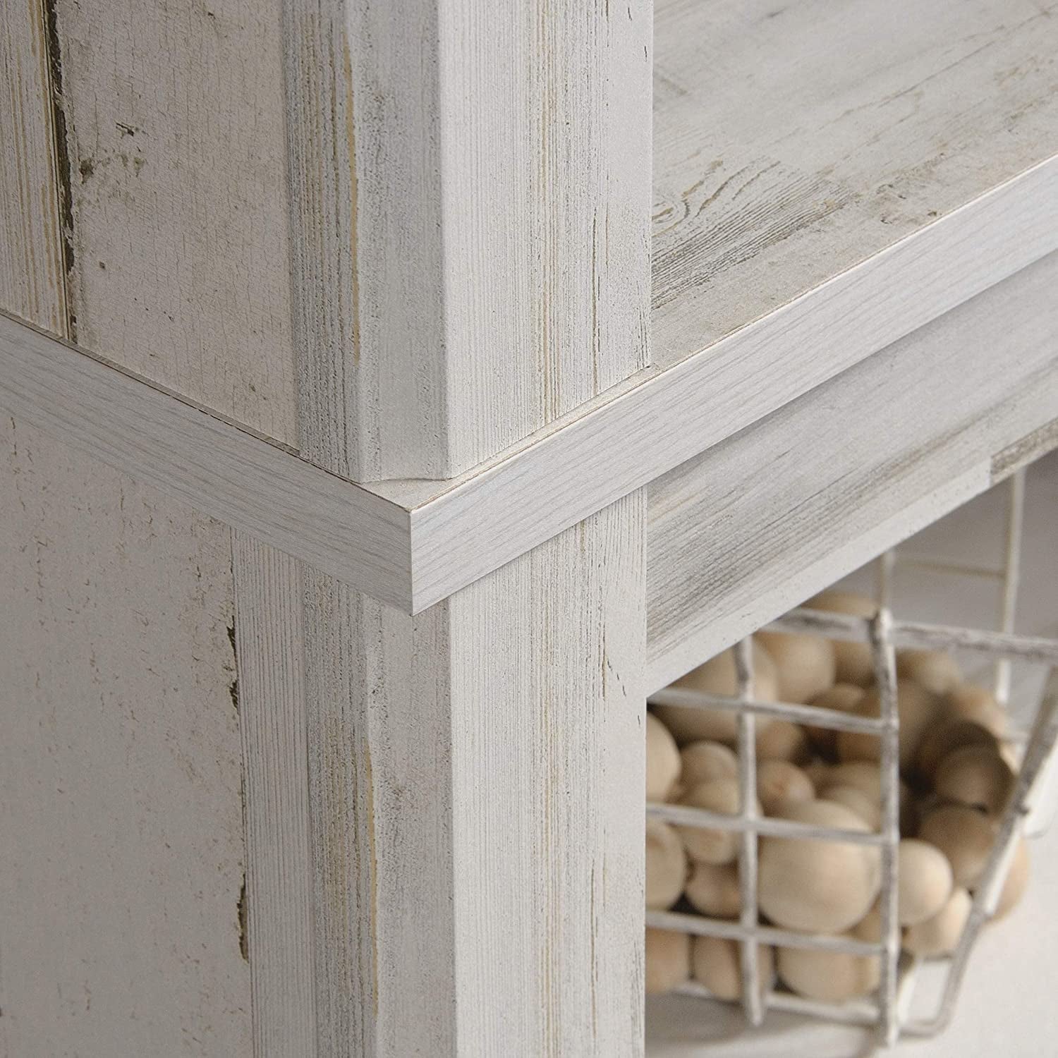White Plank Bookcase With Five Adjustable Shelves For Home