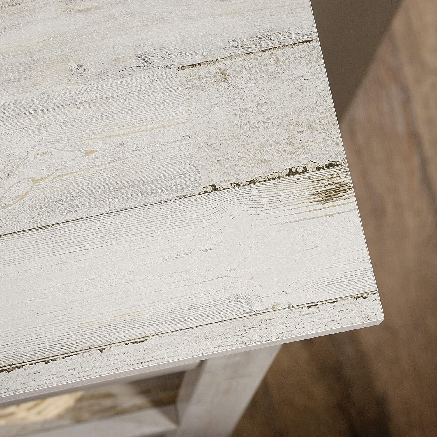 White Plank Bookcase With Five Adjustable Shelves For Home