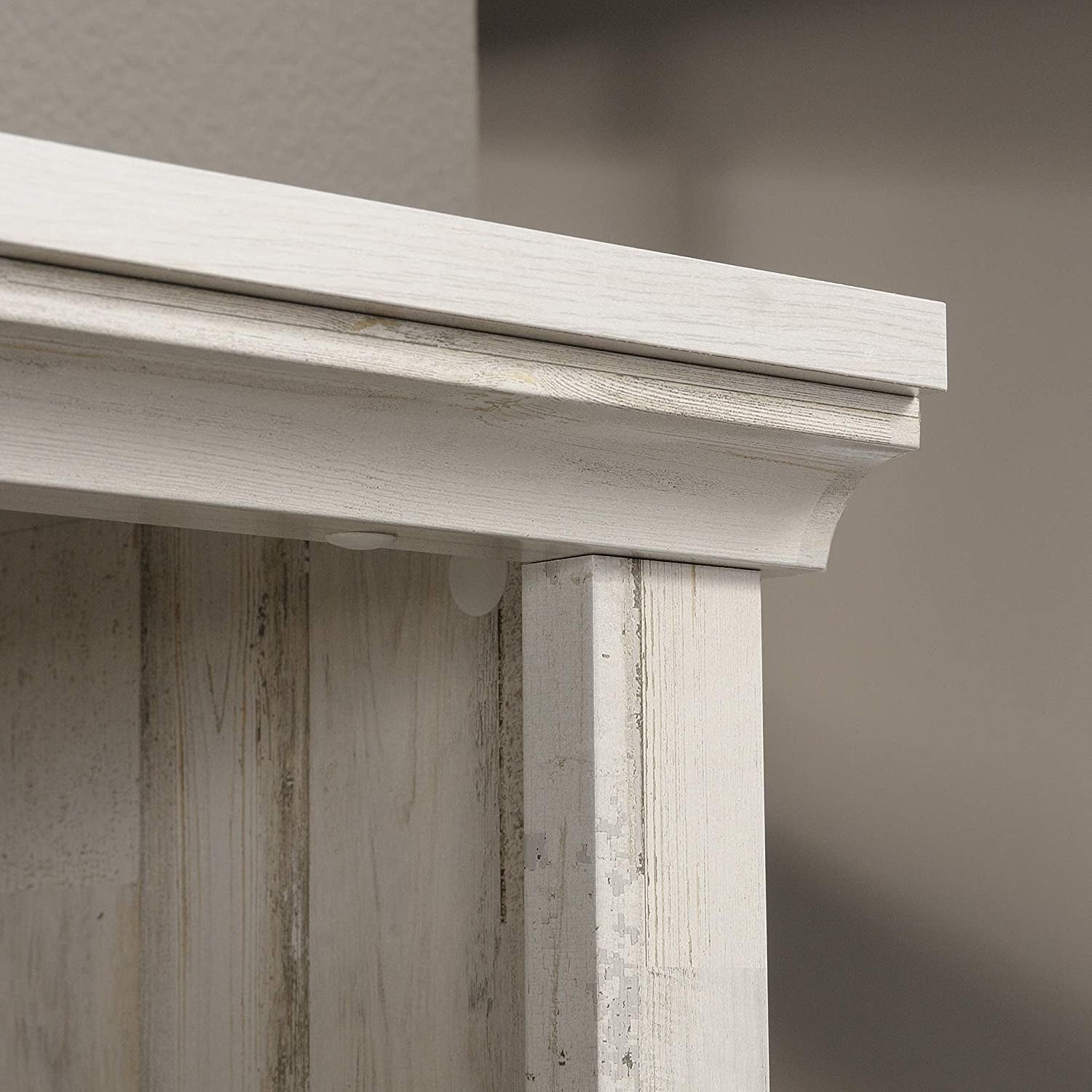 White Plank Bookcase With Five Adjustable Shelves For Home
