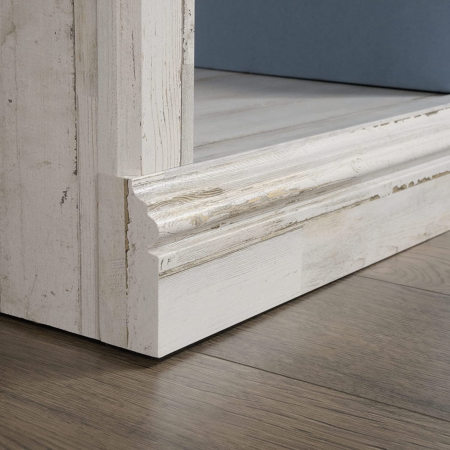 White Plank Bookcase With Five Adjustable Shelves For Home