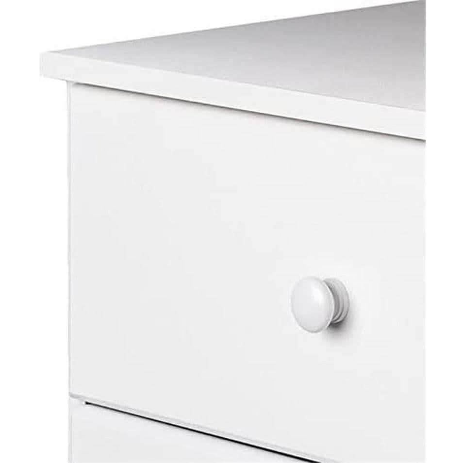 White Six Drawer Double Dresser For Bedroom Storage