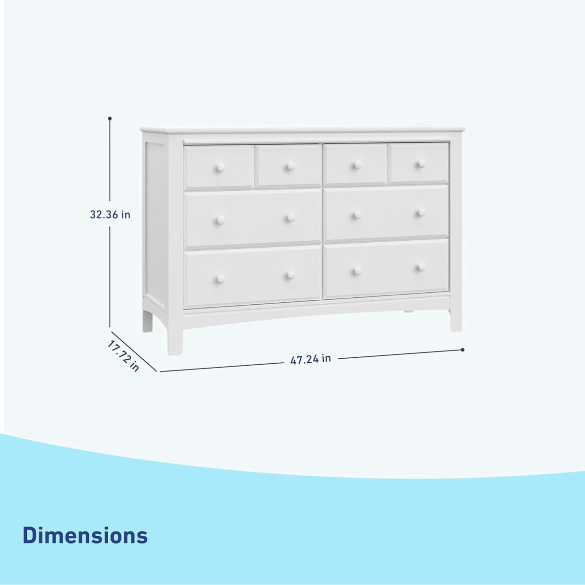White Six Drawer Dresser For Nursery Organization Solutions