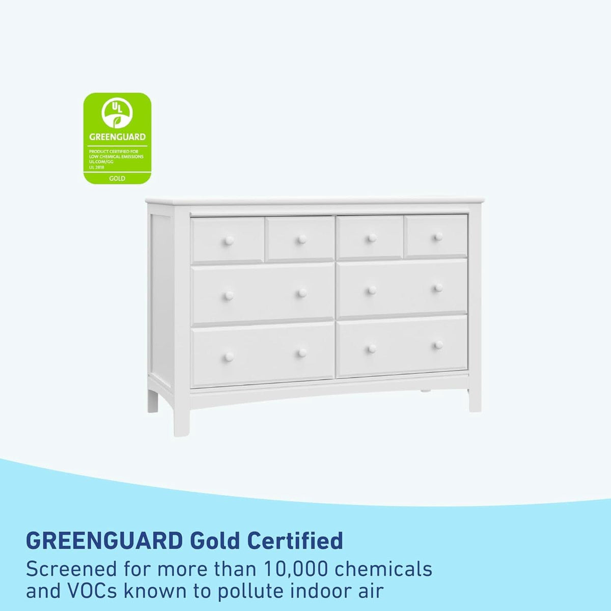 White Six Drawer Dresser For Nursery Organization Solutions