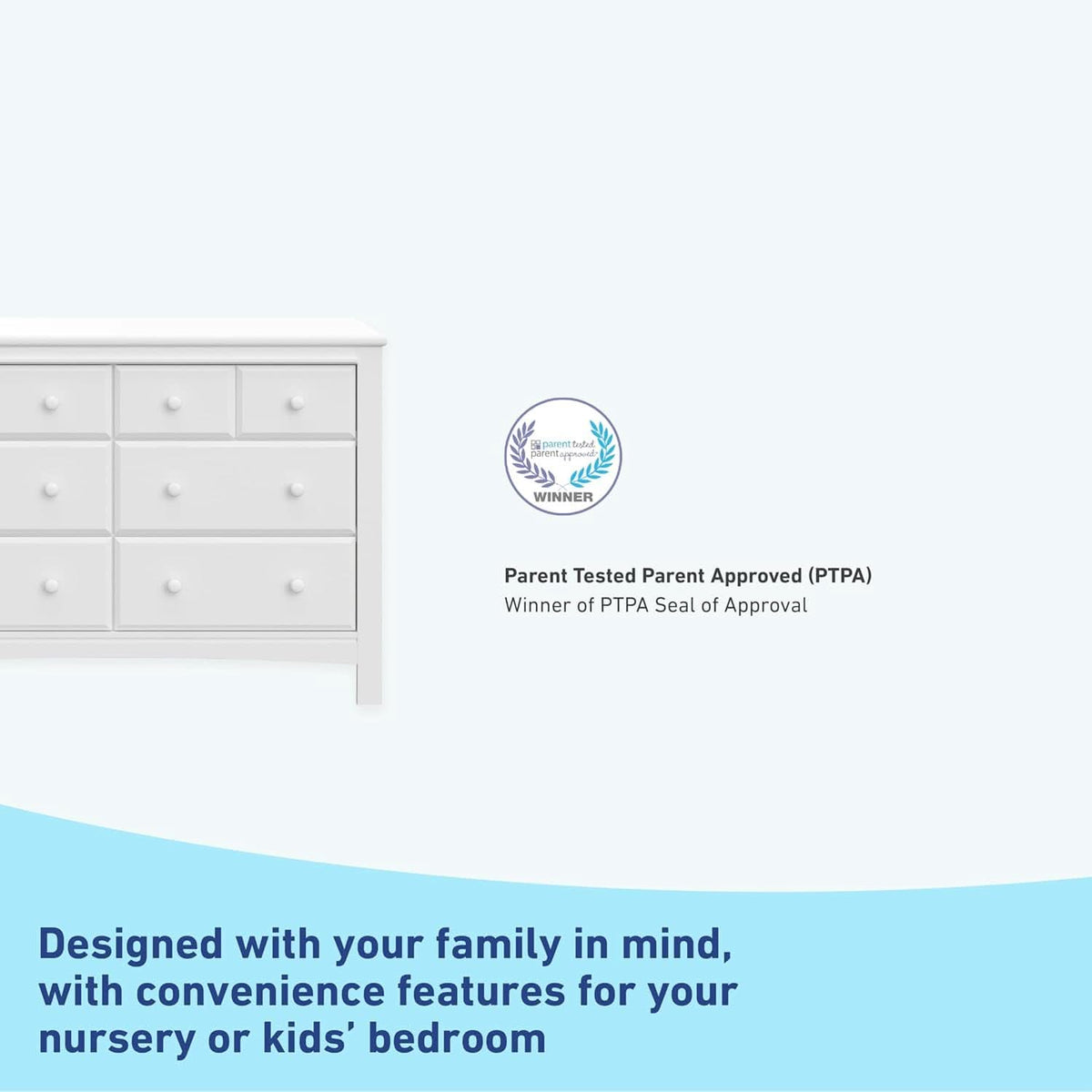 White Six Drawer Dresser For Nursery Organization Solutions