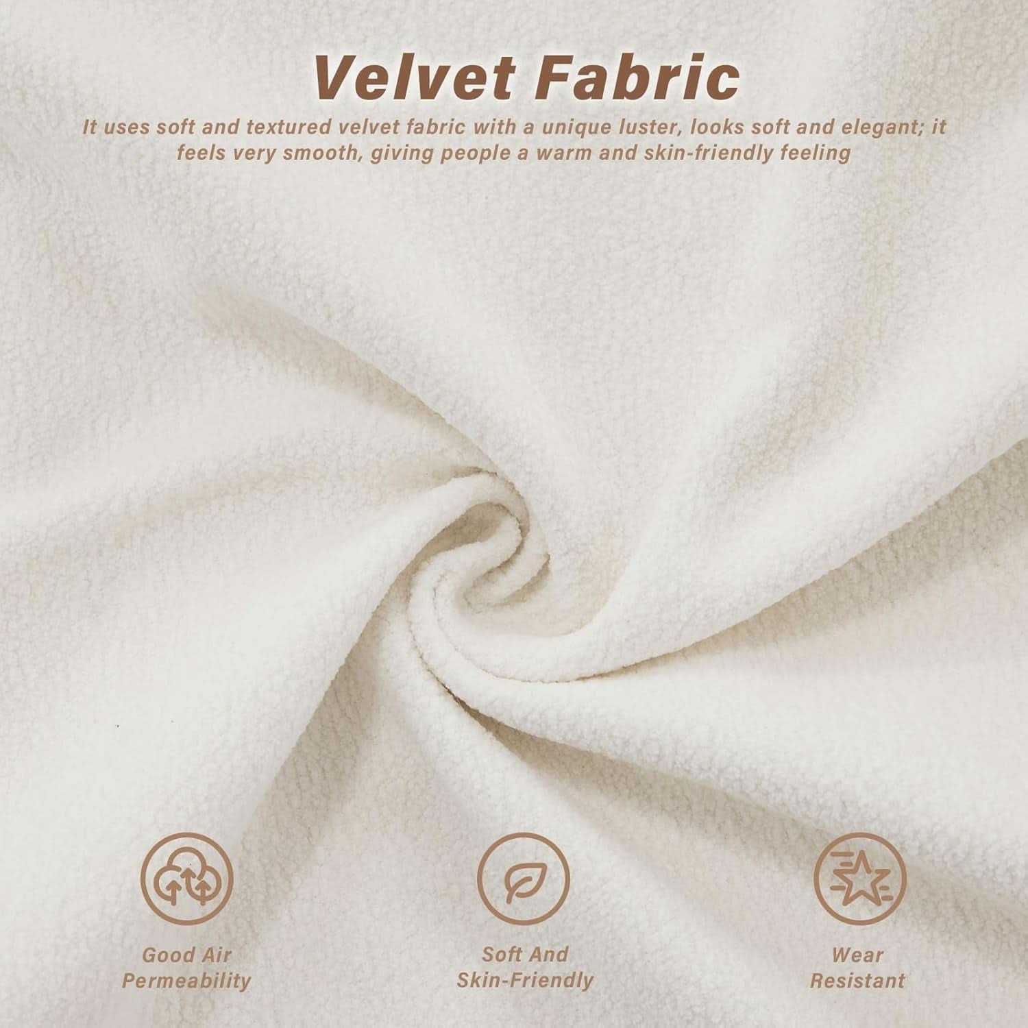 White Velvet Pet Hair Resistant Modular Recliner Sofa