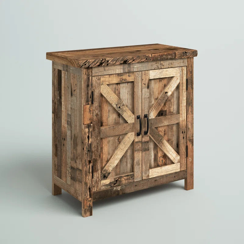Whittaker Solid Wood Accent Cabinet Rustic Industrial