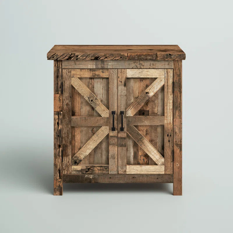 Whittaker Solid Wood Accent Cabinet Rustic Industrial