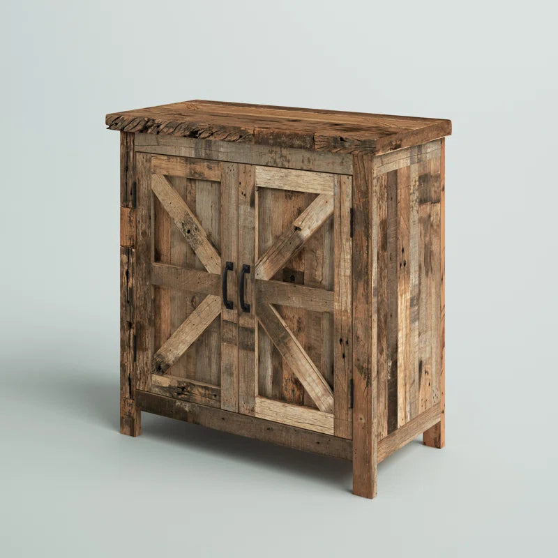 Whittaker Solid Wood Accent Cabinet Rustic Industrial