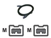 WiebeTech Cable-10 - IEEE 1394 cable - FireWire 800 (M) to FireWire 800 (M) - 6.6 ft - black 7380-0000-12