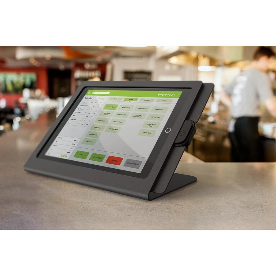 WindFall Checkout Stand for iPad 10.2-inch - 6.5 x 11.1 x 6.9 x - Powder Coated Steel - Bl