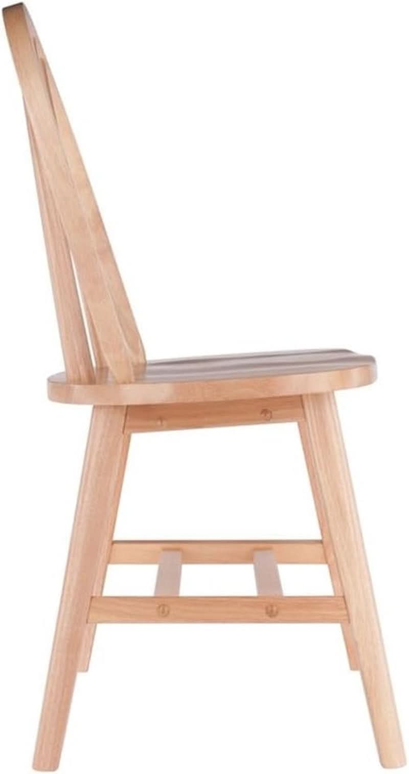Windsor Two Piece Chair Set Solid Wood Natural Finish