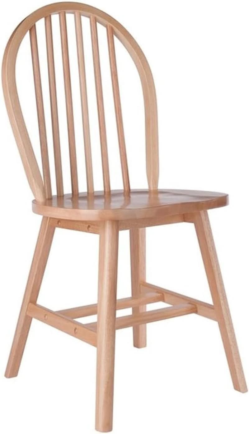 Windsor Two Piece Chair Set Solid Wood Natural Finish