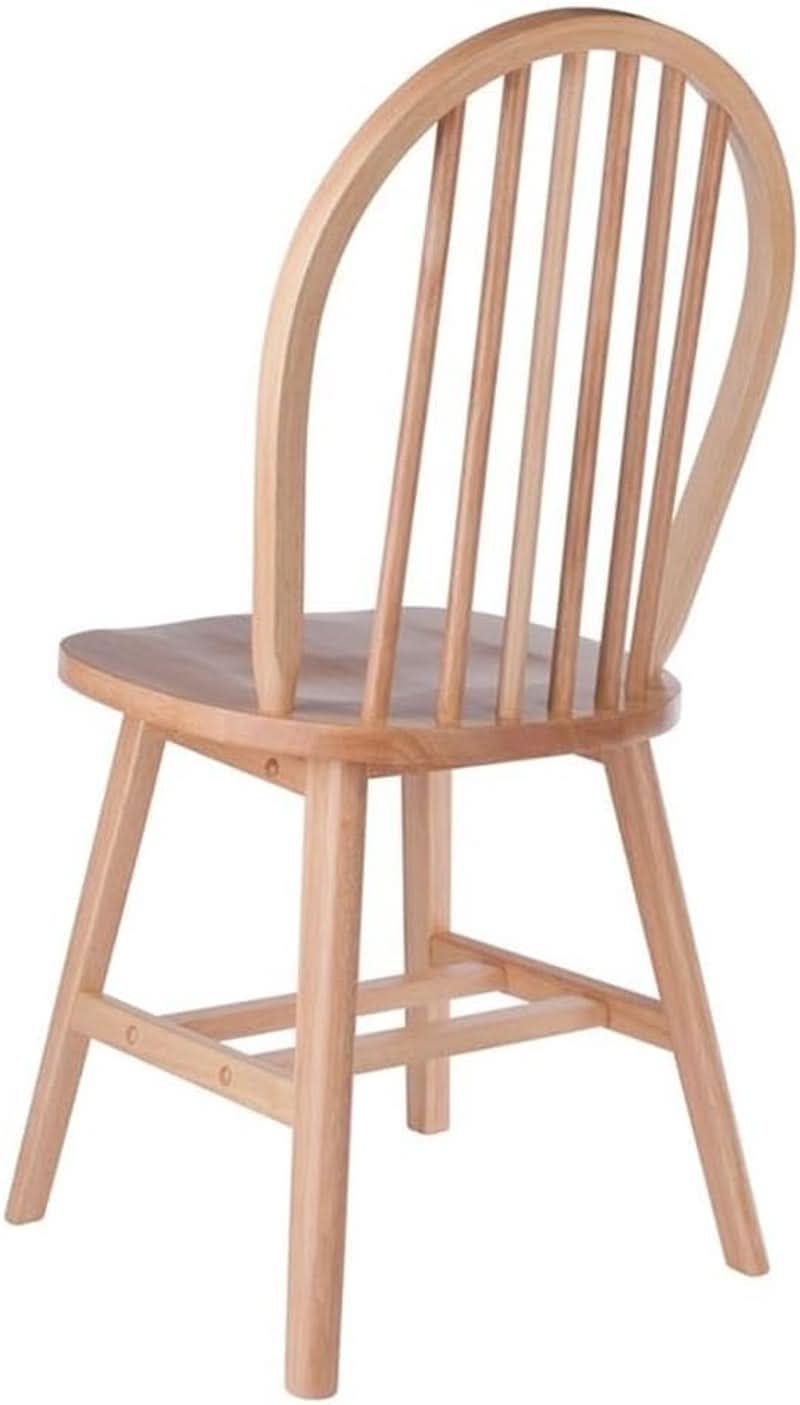 Windsor Two Piece Chair Set Solid Wood Natural Finish