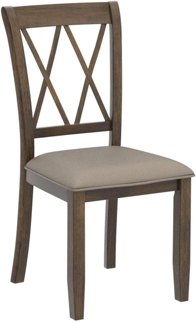 Windvale Brown Fabric Upholstered Dining Chair Set of 2