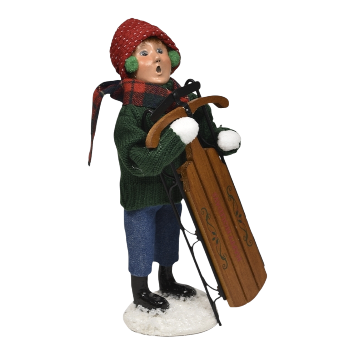 Winter Sports Family - Sledding Boy