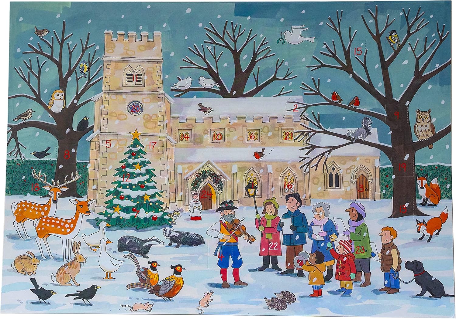Winter Wildlife Advent Calendar Card