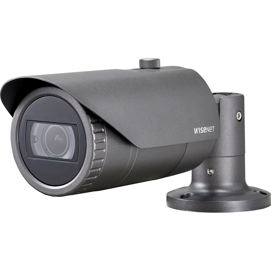 Wisenet QNO-6082R 2 Megapixel Outdoor Full HD Network Camera - Color, Monochrome - Bullet - Dark Gray