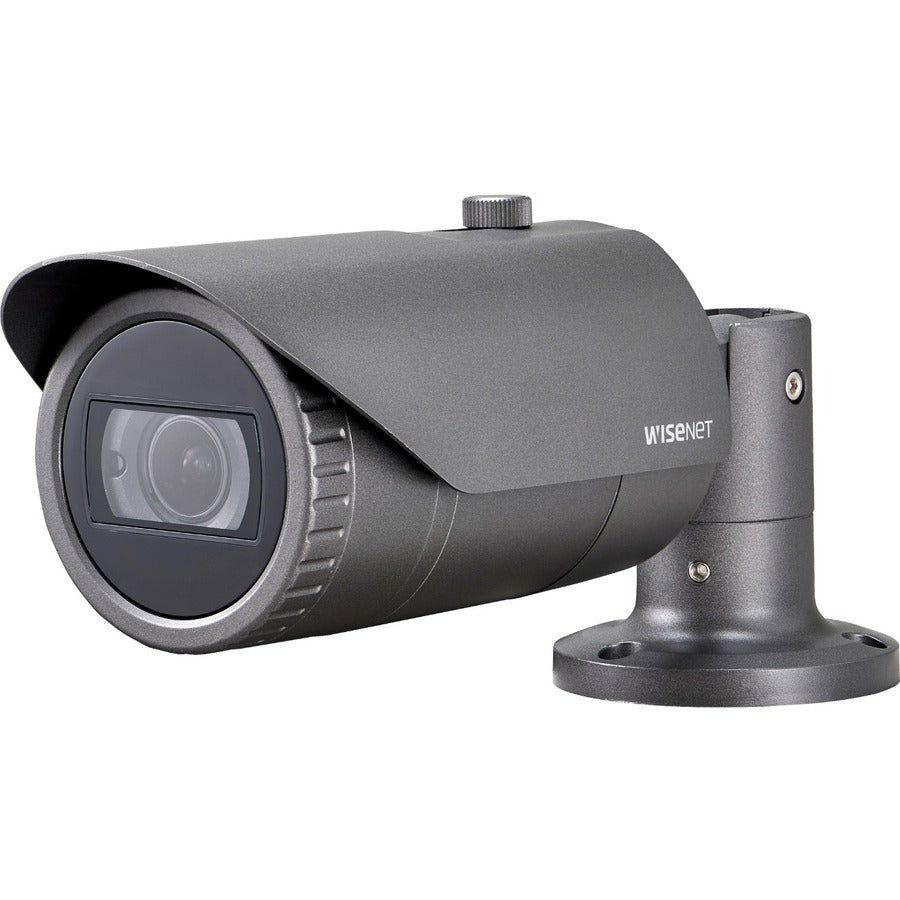 Wisenet QNO-6082R1 2 Megapixel HD Network Camera - Color - Bullet - Dark Gray - 98.43 ft