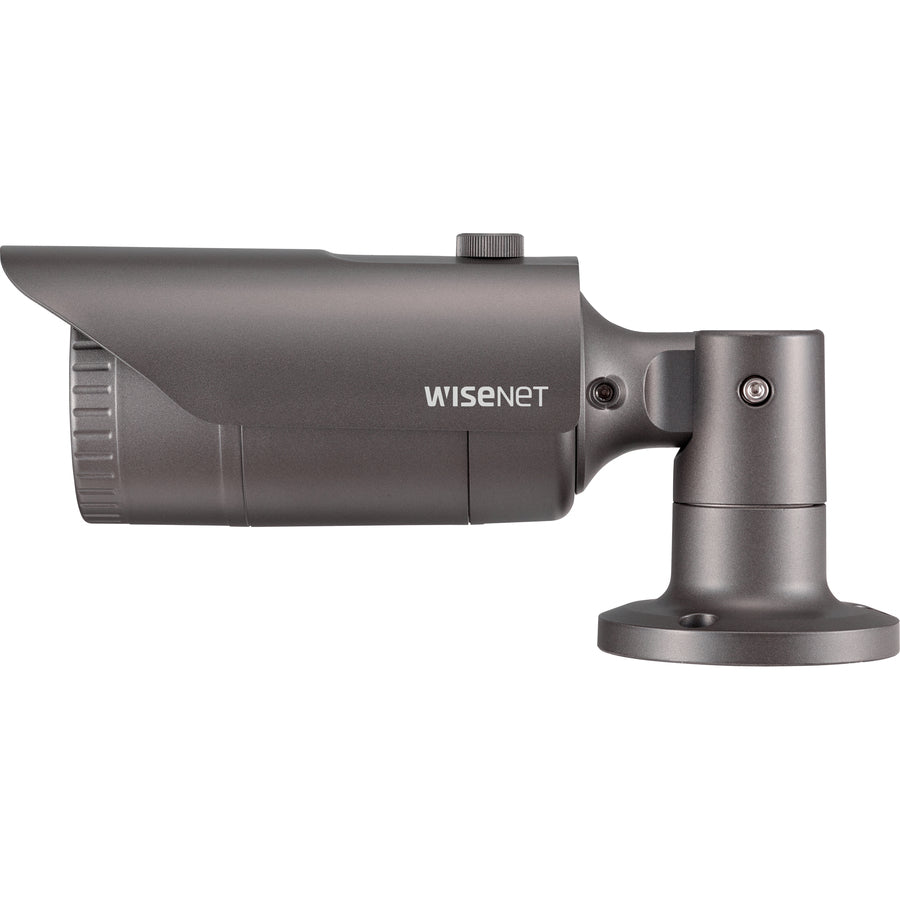 Wisenet QNO-8010R 5 Megapixel Outdoor Network Camera - Color, Monochrome - Bullet - Dark Gray