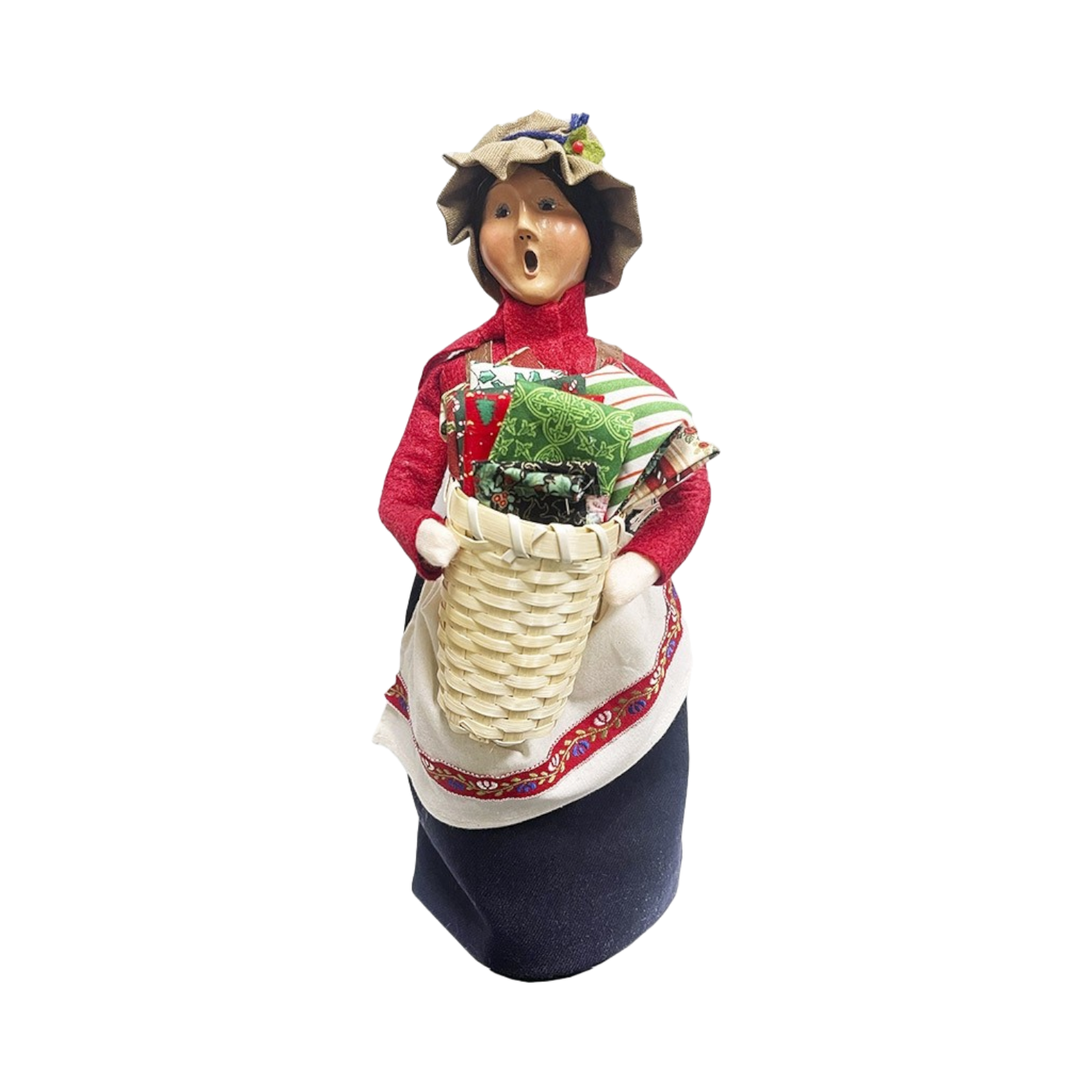 Woman Selling Fabrics