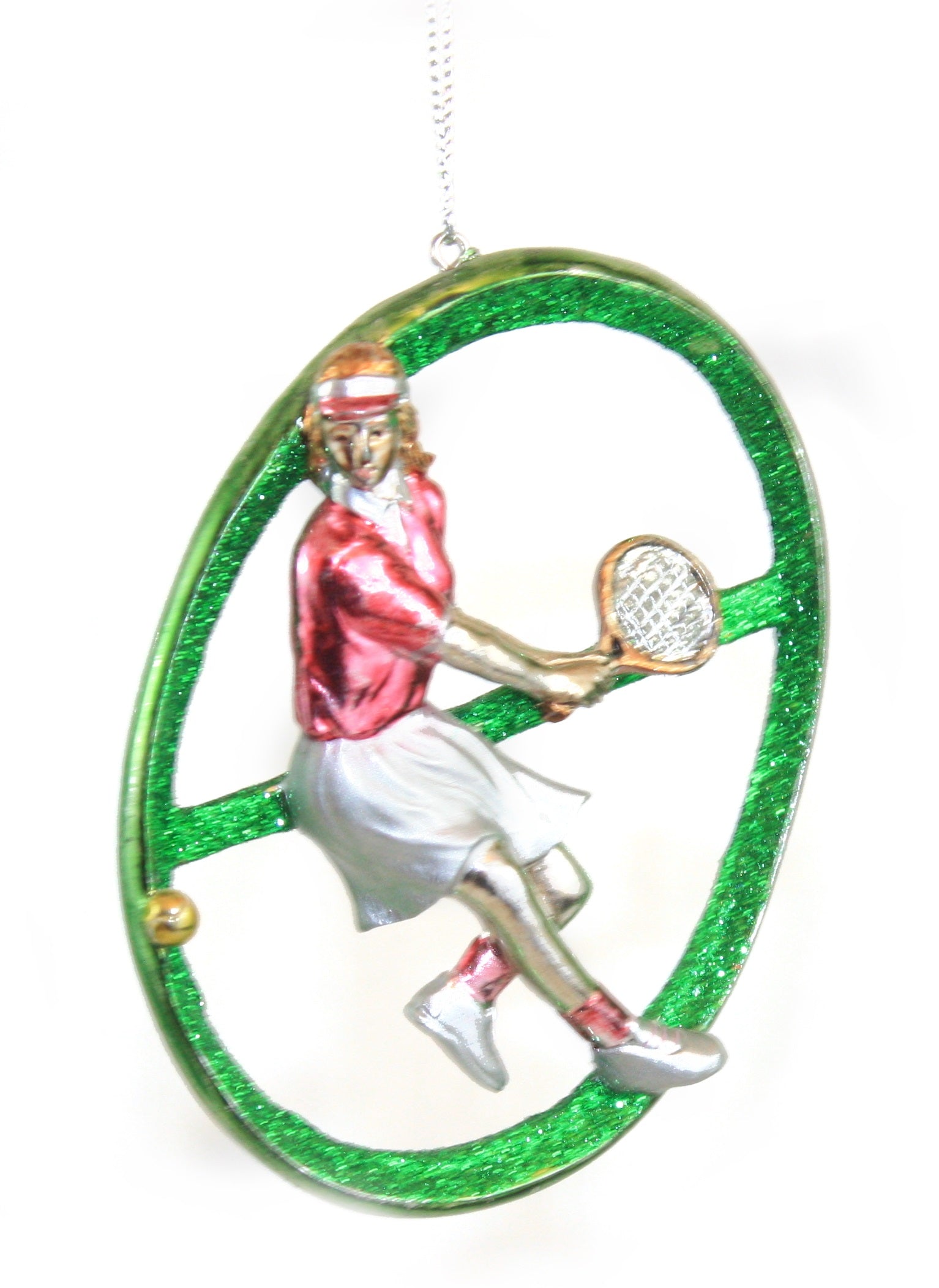 Womans Tennis PLayer Ornament