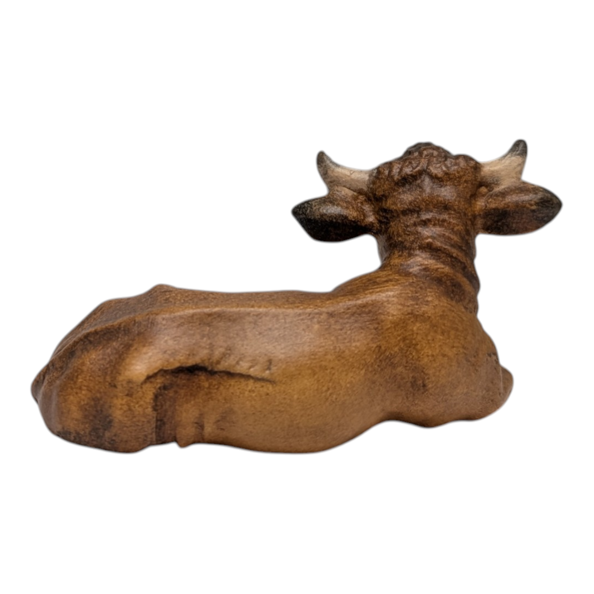 Wood Carved Ox for Nativity - 10cm - Maple