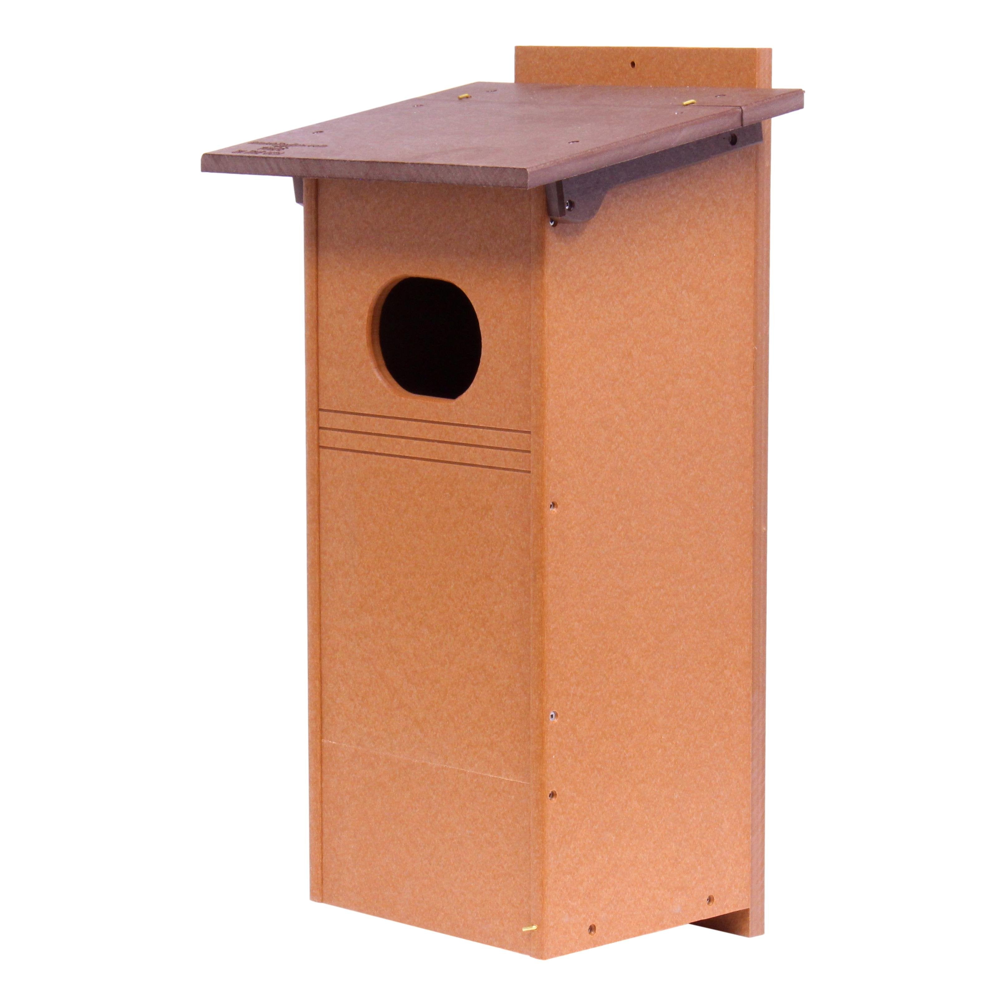 Wood Duck Bird House, Made with Durable Poly Lumber, Post-Mount Design