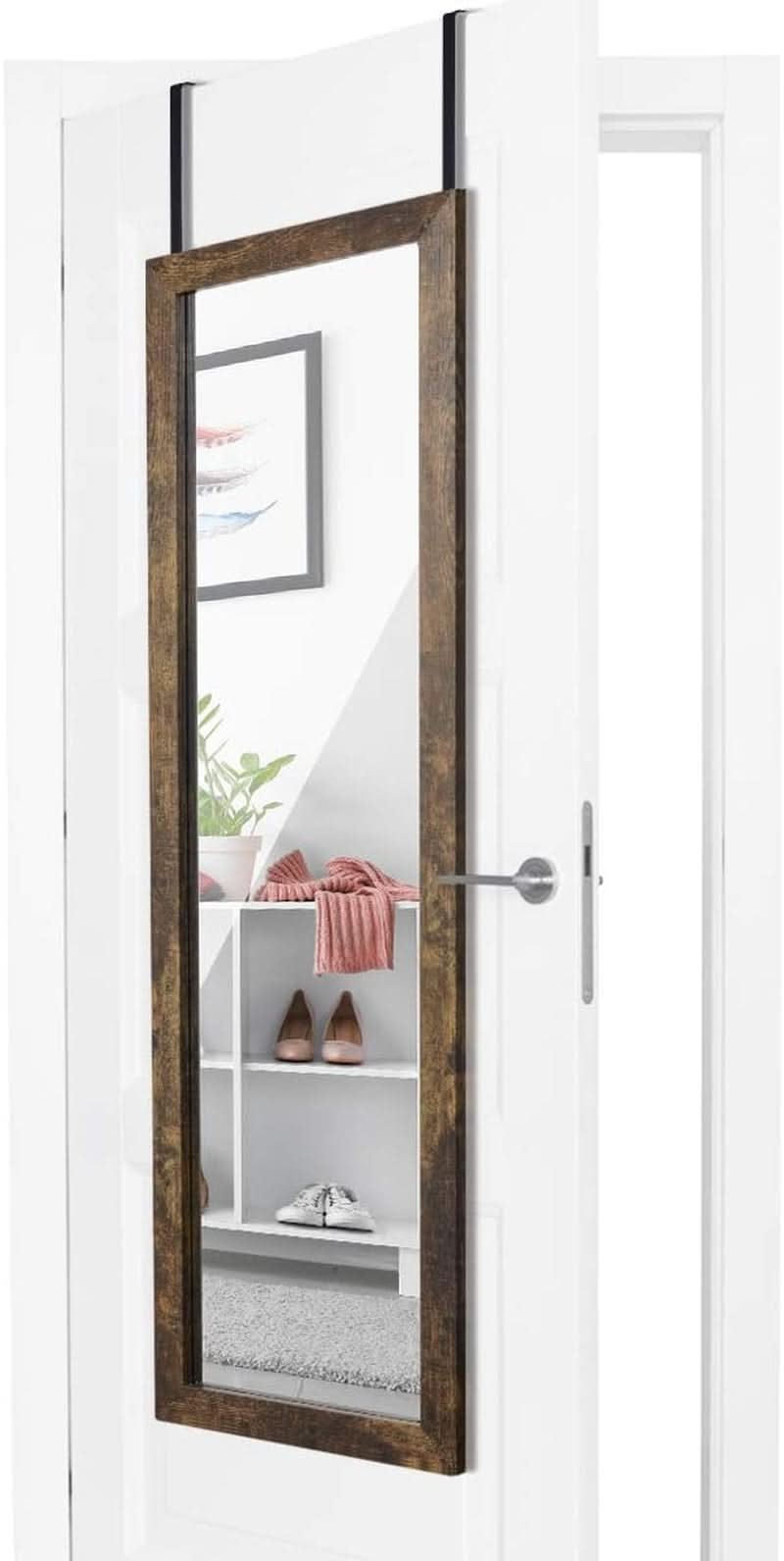 Wood Full Length Mirror 48 X 14 Rustic Wood Frame Wall Mirror
