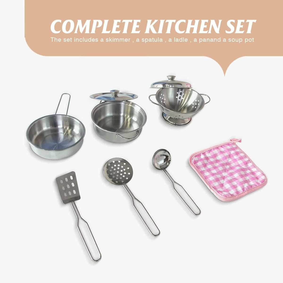 Wooden Kitchen Playset For Toddlers Featuring Lights