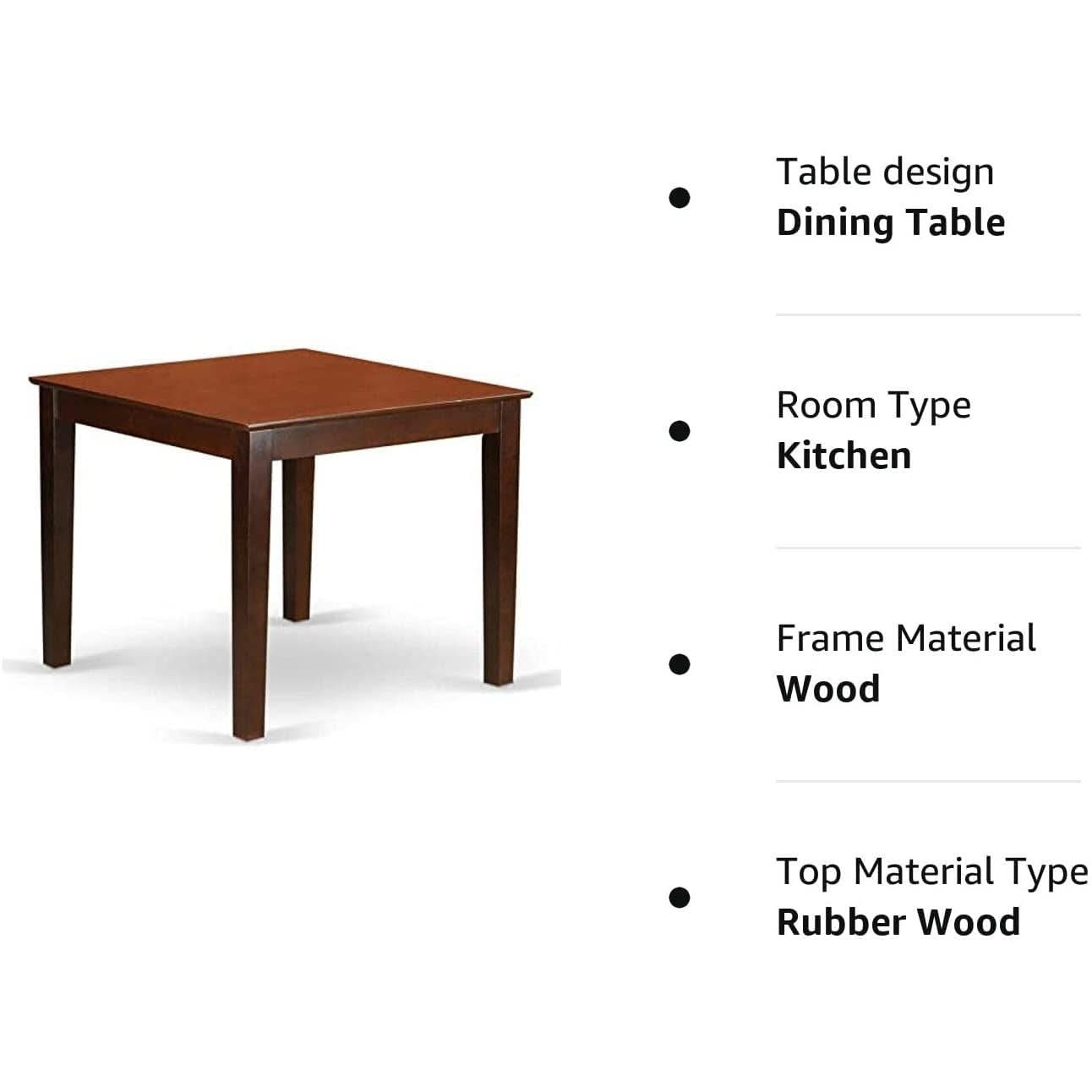 Wooden Kitchen Table With Mahogany Finish Mid Century Dining Table