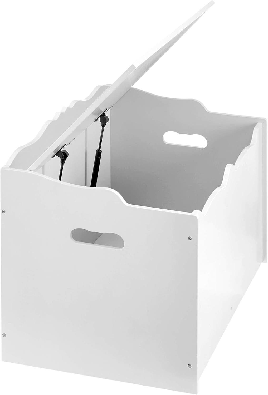Wooden Toy Box Chest White 30x18x19 StorageSolution