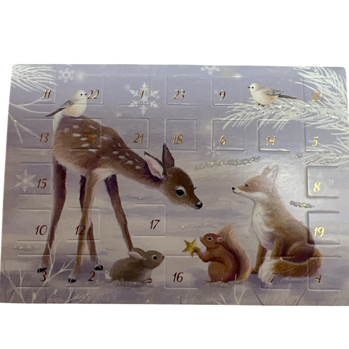Woodland Deer Friends Winter Miniature Advent Calendar Card