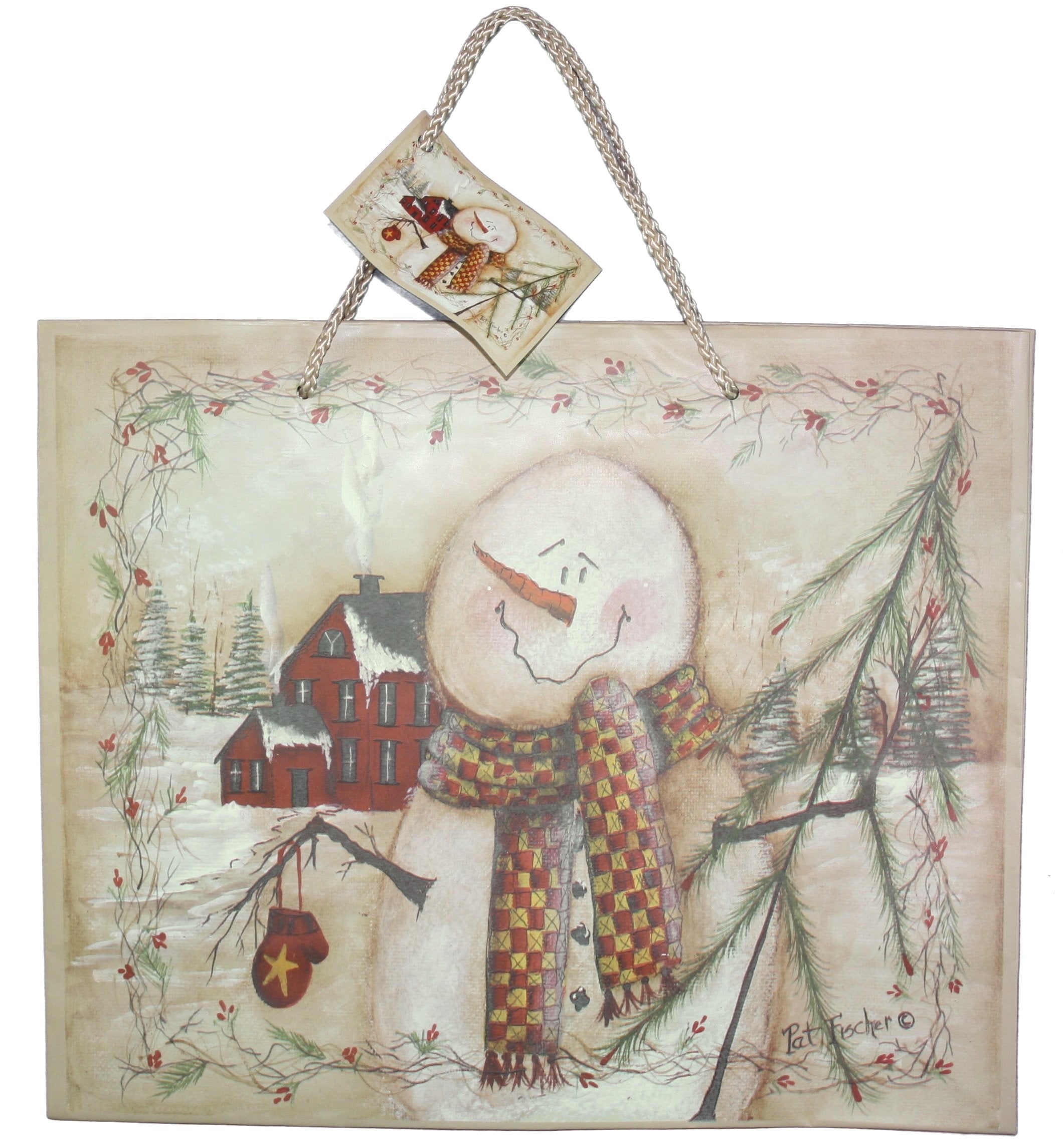 Woodland Snowman Gift Bag - Jumbo