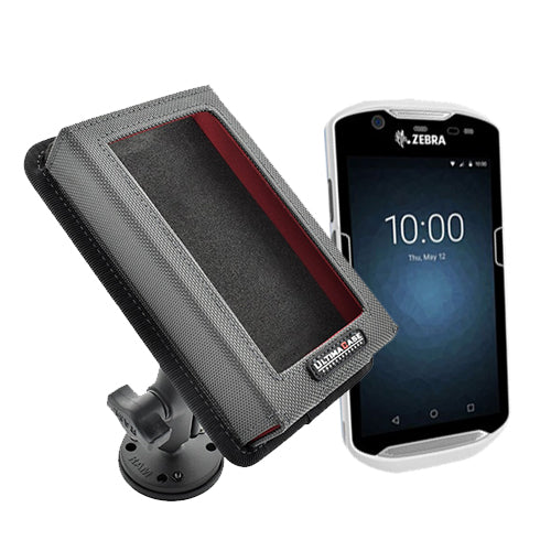 WorkStation Mountable Holster with Magnetic RAM Mount for Zebra TC51/TC56 or TC52/TC57 with or without Exoskeleton