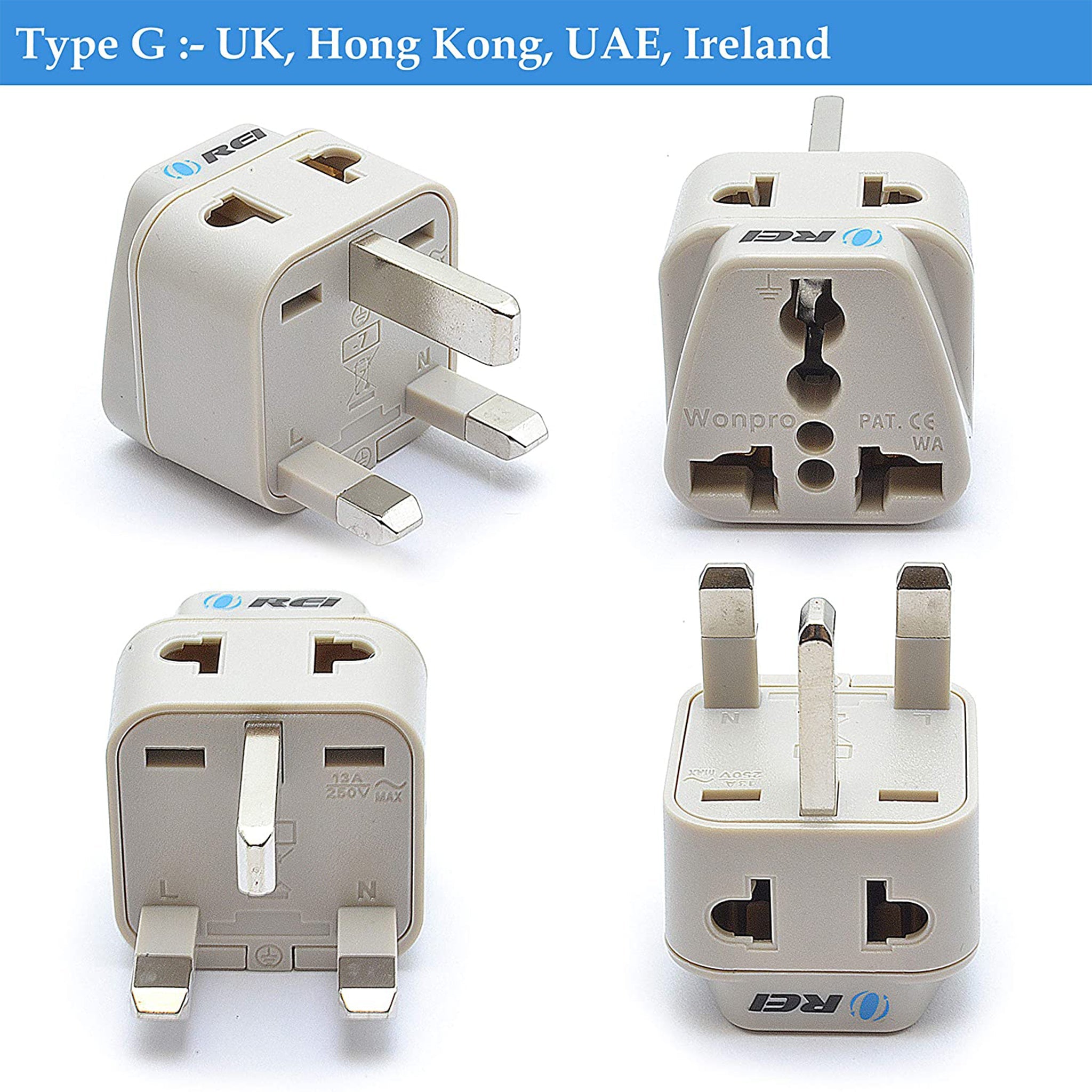 World Travel Adapter Plug International- All in One- Compact Design (DB7-SET)
