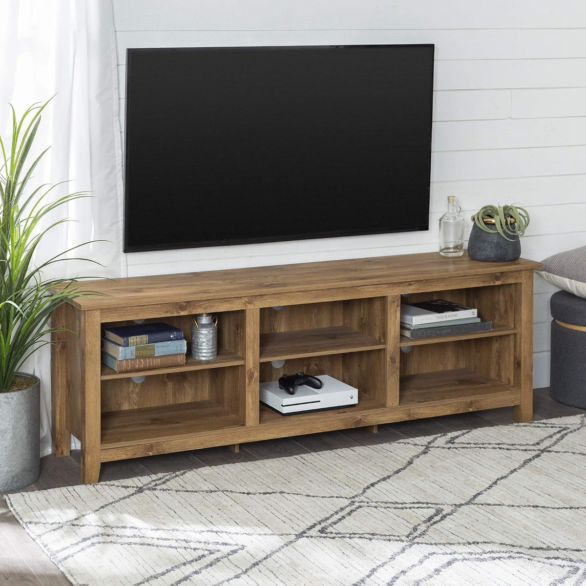 Wren Classic 70 Inch Barnwood TV Stand Living Room
