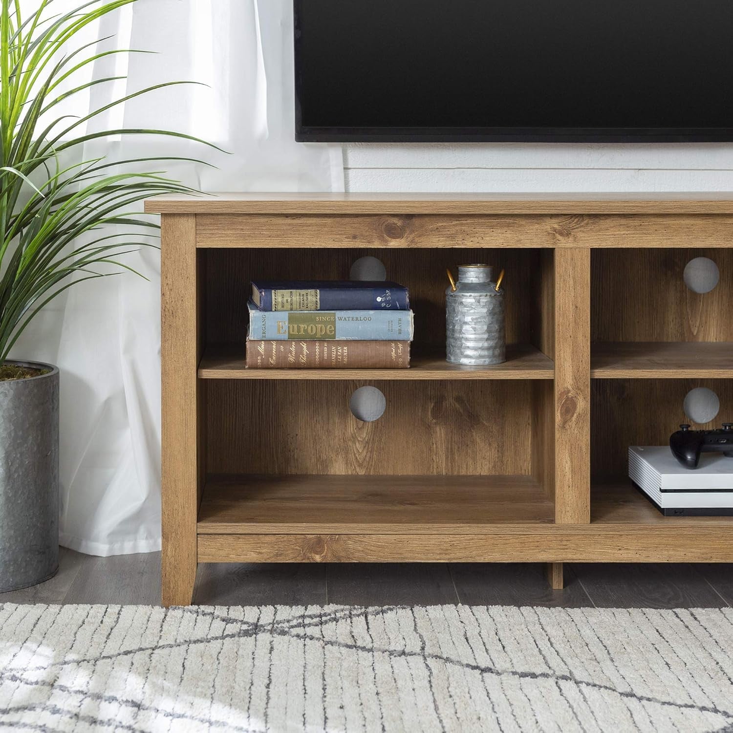 Wren Classic 70 Inch Barnwood TV Stand Living Room