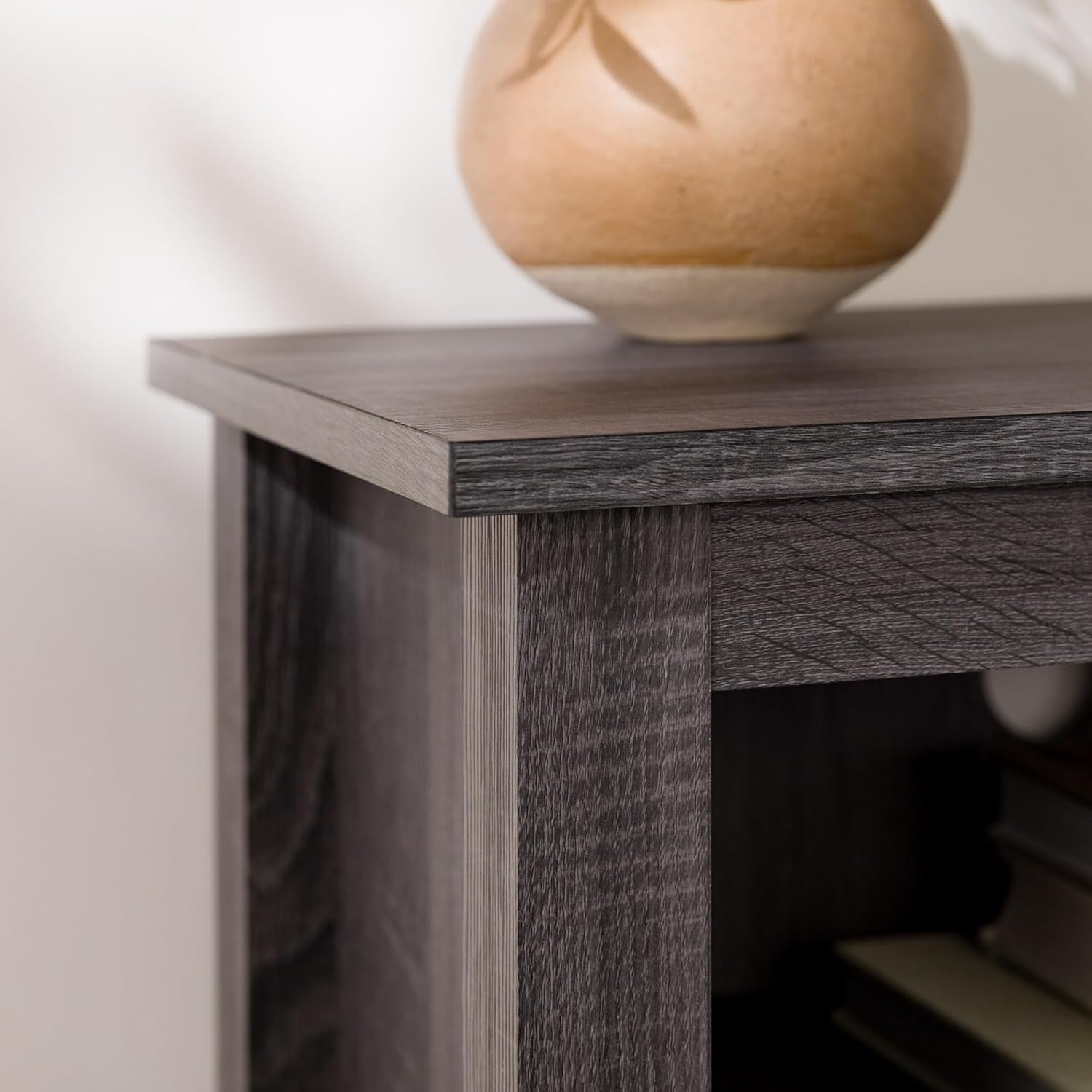 Wren Classic 70 Inch TV Stand Charcoal With 6 Cubby