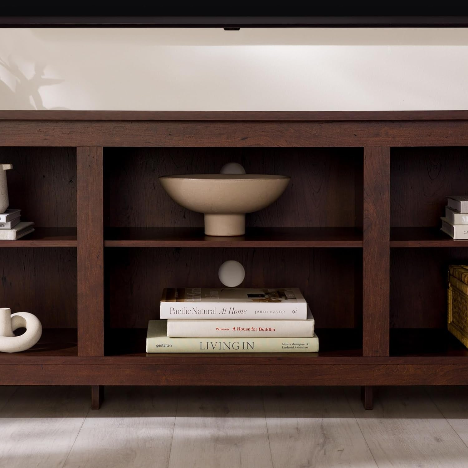 Wren Classic Brown TV Media Console For 80 Inch TV Storage