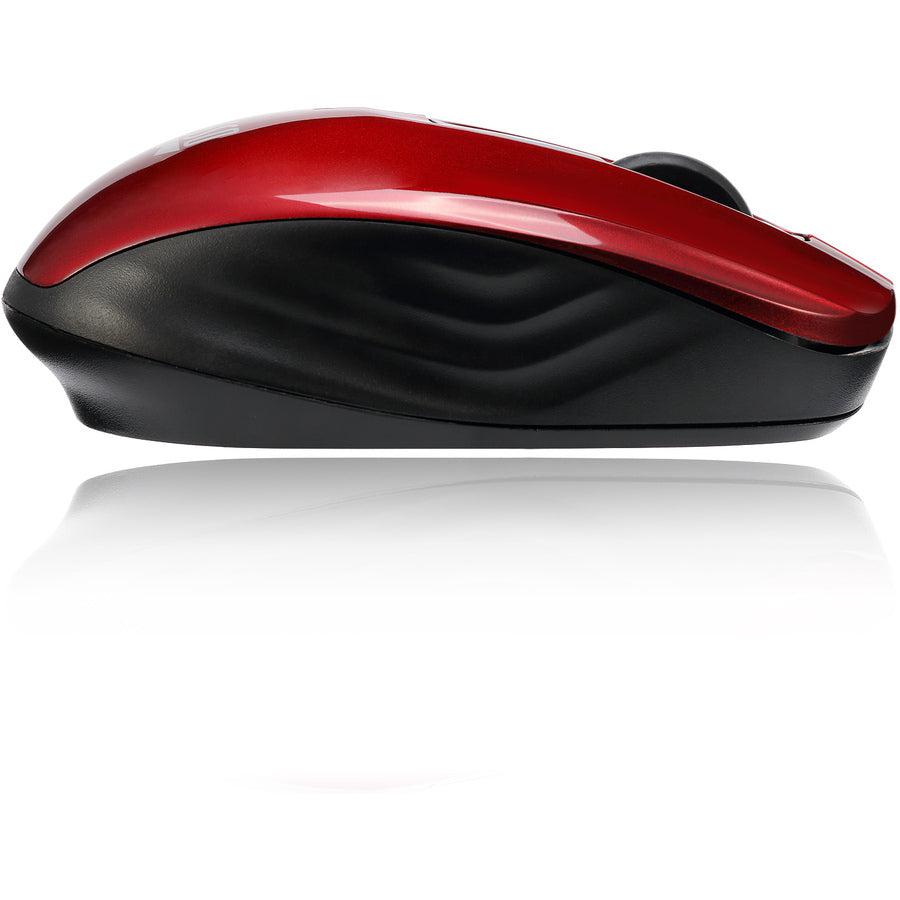 Wrls Optical Wheel Mouse Red,Optical Sensor Nano Receiver