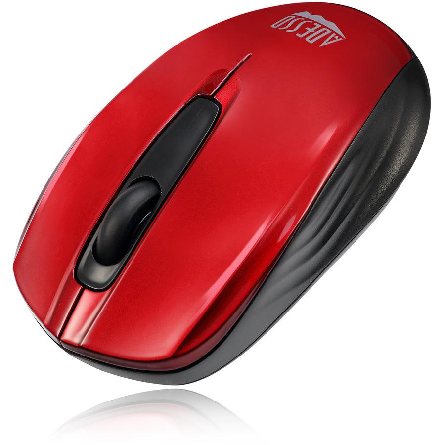 Wrls Optical Wheel Mouse Red,Optical Sensor Nano Receiver